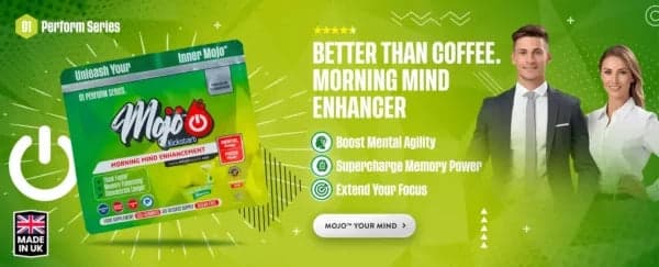 Mojo Kickstart — nâng cao tâm trí buổi sáng: tốt hơn cà phê, tăng cường tâm trí buổi sáng: tăng cường sự nhanh nhạy tinh thần, tăng cường sức mạnh trí nhớ, kéo dài khả năng tập trung. Mojo cho tâm trí của bạn.